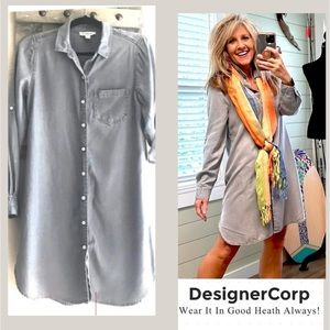 Anthropologie Gray Shirt Dress